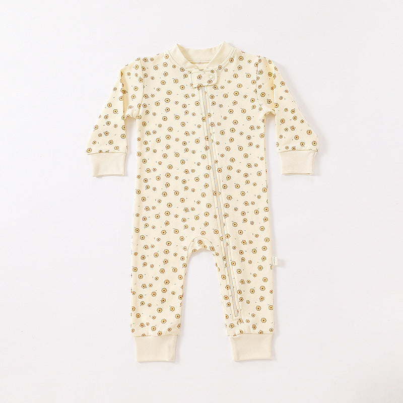 Naptime Cotton Romper – Breathable, Printed One-Piece for Babies