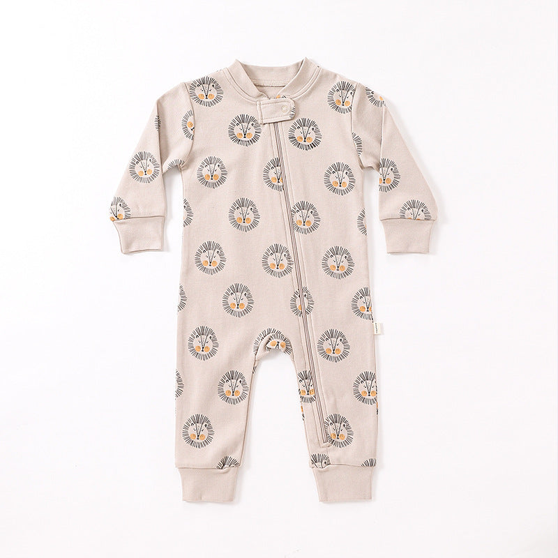 Naptime Cotton Romper – Breathable, Printed One-Piece for Babies