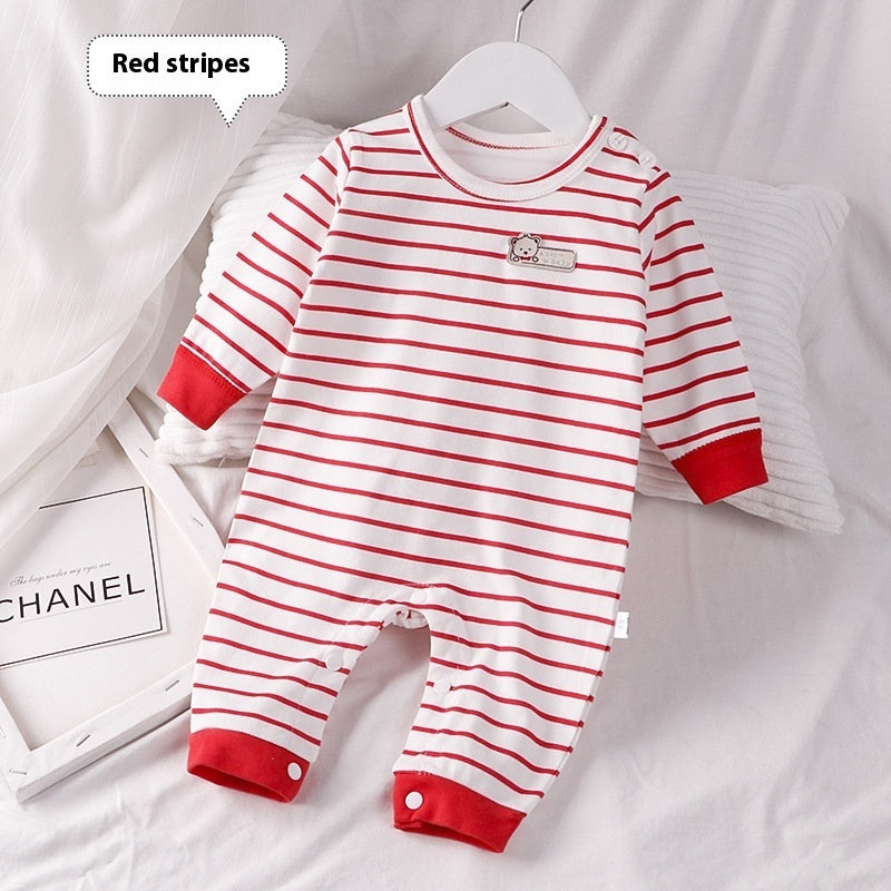 Naptime Autumn Cotton Baby Romper – Soft, Breathable Pajama Jumpsuit (Long Sleeve)