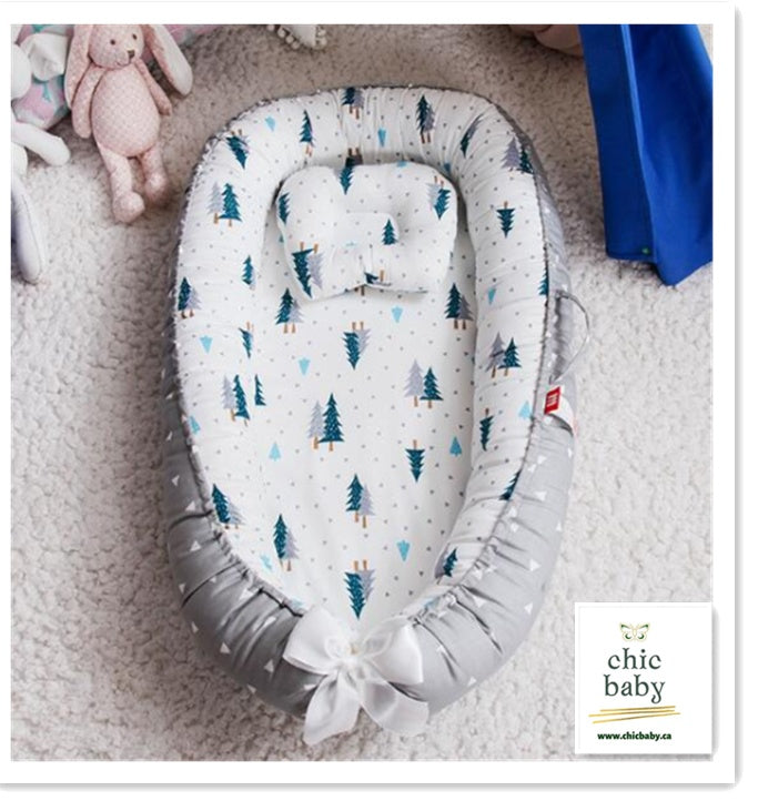 Cotton Baby Nest – Portable, Washable Travel Bed & Cradle