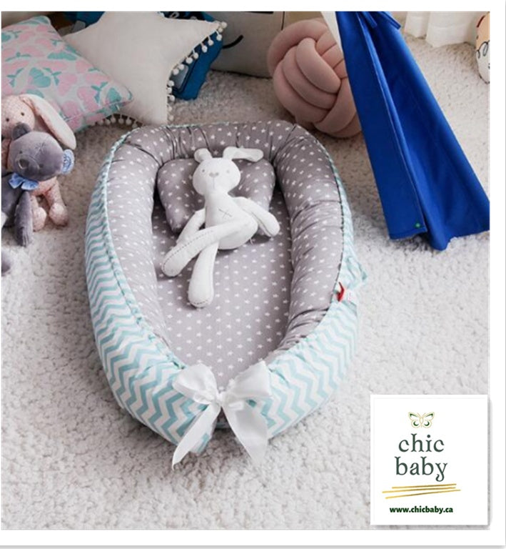 Cotton Baby Nest – Portable, Washable Travel Bed & Cradle