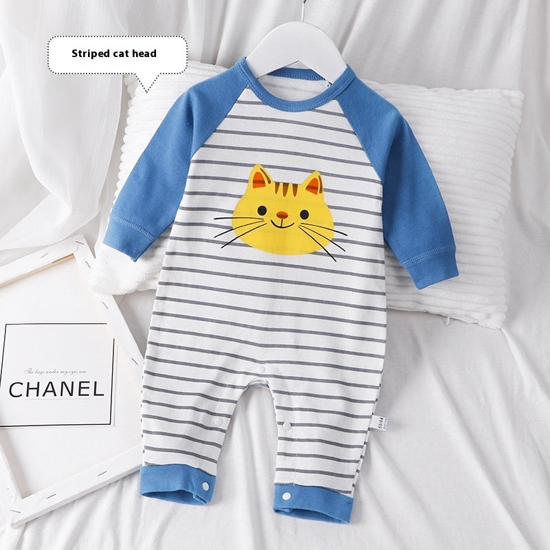 Naptime Autumn Cotton Baby Romper – Soft, Breathable Pajama Jumpsuit (Long Sleeve)