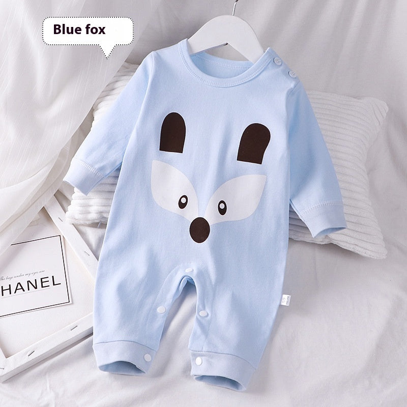 Naptime Autumn Cotton Baby Romper – Soft, Breathable Pajama Jumpsuit (Long Sleeve)