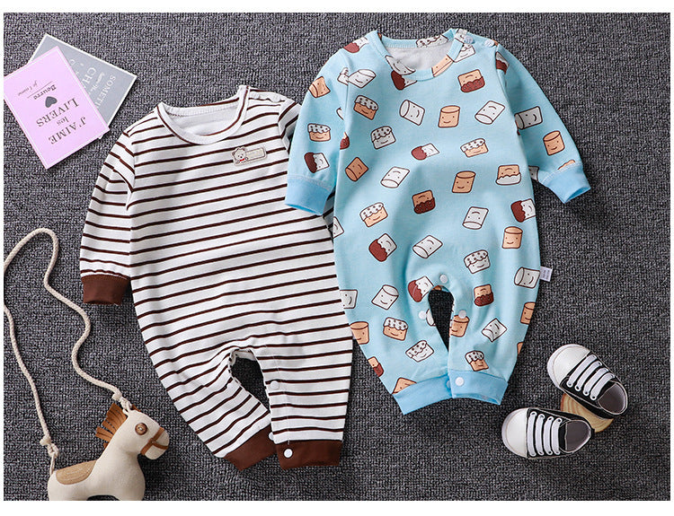 Naptime Autumn Cotton Baby Romper – Soft, Breathable Pajama Jumpsuit (Long Sleeve)