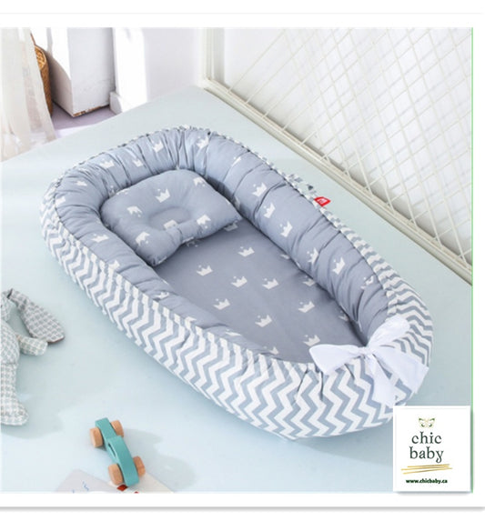 Cotton Baby Nest – Portable, Washable Travel Bed & Cradle