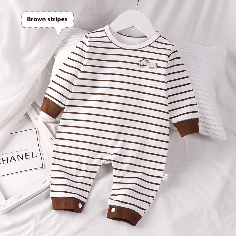 Naptime Autumn Cotton Baby Romper – Soft, Breathable Pajama Jumpsuit (Long Sleeve)