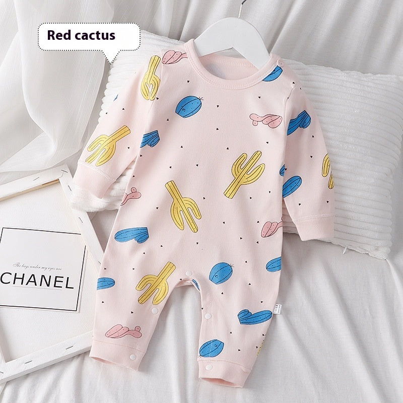 Naptime Autumn Cotton Baby Romper – Soft, Breathable Pajama Jumpsuit (Long Sleeve)