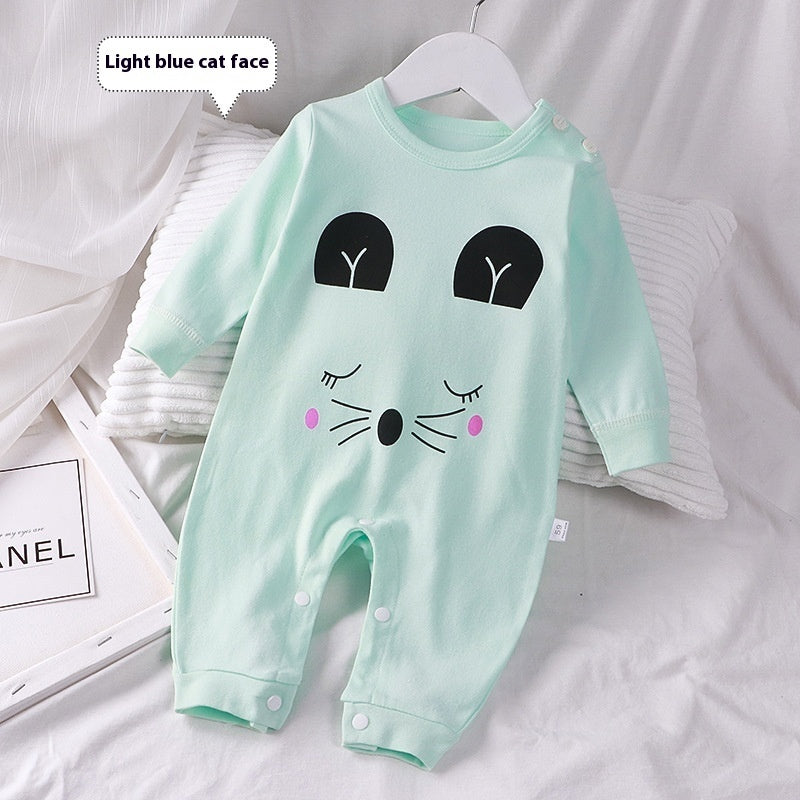 Naptime Autumn Cotton Baby Romper – Soft, Breathable Pajama Jumpsuit (Long Sleeve)