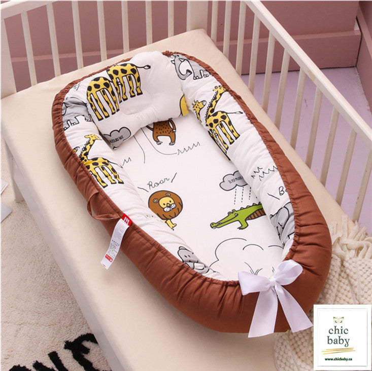 Cotton Baby Nest – Portable, Washable Travel Bed & Cradle
