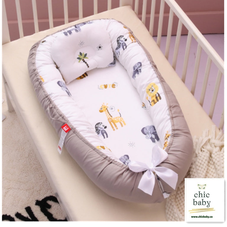 Cotton Baby Nest – Portable, Washable Travel Bed & Cradle