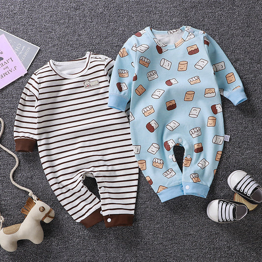 Naptime Autumn Cotton Baby Romper – Soft, Breathable Pajama Jumpsuit (Long Sleeve)